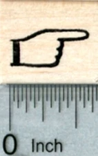  Pointer Finger Rubber Stamp, Small (Pointing Right) A33612 WM