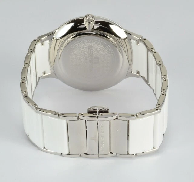 JACQUES LEMANS Classic 'Dublin' Watch 40mm Ceramic Strap Sapphire Glass Wht Dial - image 3 of 4