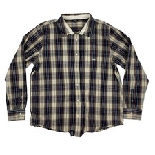 LRG Wovens Multicolor Plaid Button Up Shirt Long Sleeve Size 3XL 100% Cotton