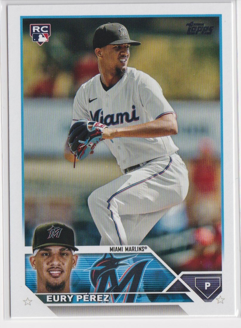 2023 Topps Update #US139 Eury Perez RC - Miami Marlins Rookie Baseball Card