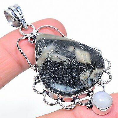 Natural Zebra Jasper, Moonstone Gemstone 925 Sterling Silver Natural Zebra Jasper, Moonstone Gemstone 925 Sterling Silver
