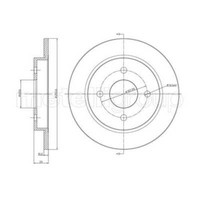 Metelli 2X Bremsscheibe Hinten Ø253 Mm Voll FüR Ford Fiesta VI Focus DAW DBW