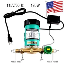 Automatic Water Pressure Booster Pump 3/4" Outlet 120W Water Circulation Pump