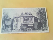 POSTCARD AD HARDWARE STORE SIGNS PLOWS DEVOE PAINTS CHINA PRINCETON NEW JERSEY