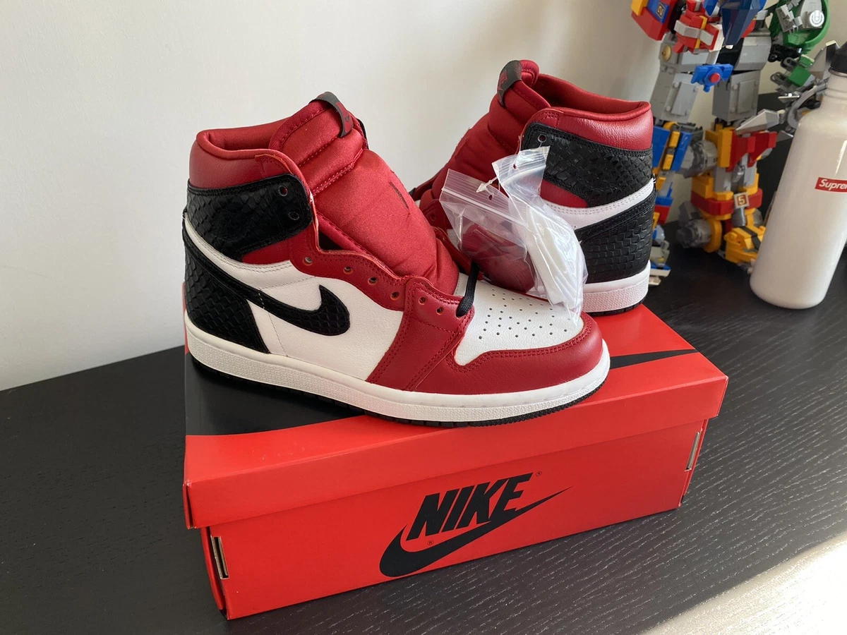 Nike Jordan 1 Retro High OG Satin Red Snake Chicago (W) UK3.5 US WMNS6  CONFIRMED