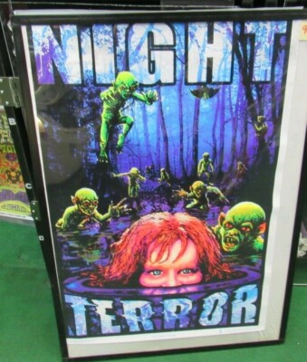 NIGHT TERROR BLACK LIGHT POSTER NEW 2014 RARE VINTAGE COLLECTIBLE