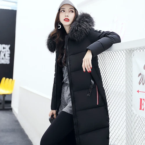 2019 Women Winter Coat Down Jacket Ladies Fur Hooded Jackets Long Puffer Parka - Picture 9 of 36