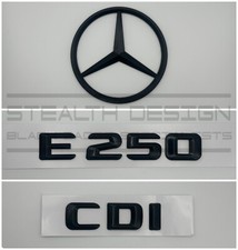 Fits Mercedes W212 E250 CDI Gloss Black Badge & Star For Rear Boot Full OEM+