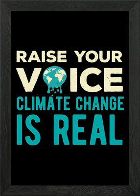 Gerahmtes Wandbild Poster Leinwanddruck Bild Klimawandel ist real