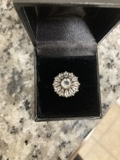 Women  s Sterling Silver And Quartz Crystal Ring Size 6