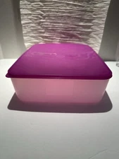 Tupperware Rectangle Freezer Mate 4167C with Purple Lid 2095A New