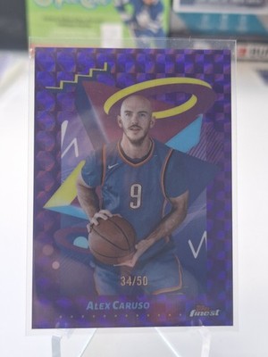2025 Topps Finest #268 Alex Caruso Purple Geometric Refractor 34/50