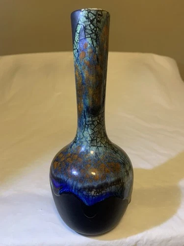 Mid Century Modern Royal Haeger Pottery RG 68 Peacock Glaze Bud Vase