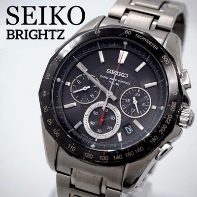 Seiko Brightz 8B82-0AA0 Solar Chronograph Titanium Men's Watch