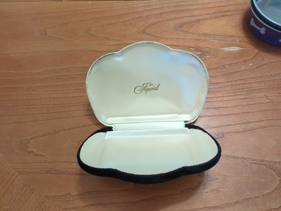 Mint Ladies Vintage Black Velvet Trinket Box Ladies Vanity Imperial Jewelry