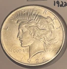 1922 U.S. Peace 90% Silver Dollar  Lusterious  Uncirculated