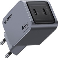 Ugreen Nexode Pro 45W Dual USB-C Gan Wall Charger Gray (Universal)
