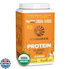 Clean Vegan Protein Powder Vanilla | Organic Protein Powder Plant Based Formu