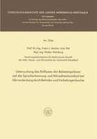 Untersuchung Des Einflusses Der Belastungsdauer Auf Die Spra ... 9783531022468
