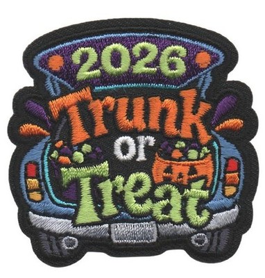 Girl Cub 2026 TRUNK OR TREAT Car Patches Badge SCOUTS GUIDE treating Halloween