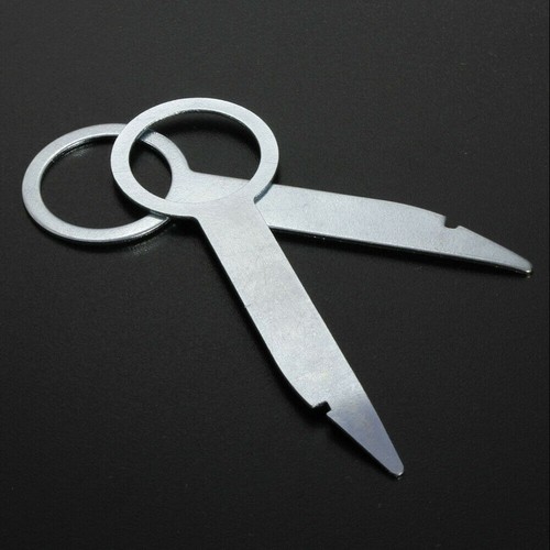 4 Pieces Auto New Car Radio Removal Tools 8cm Release Tool Keys Silver - Picture 3 of 12