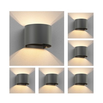 Wandleuchte RUNEL für außen, schwarz, IP65, Up & Downlight + LED Lampe 501lm,