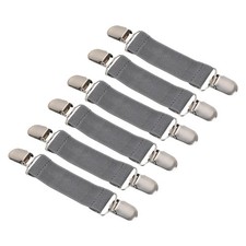 Clip glove, 6 pcs clamp glove with double side metal clasp, grey
