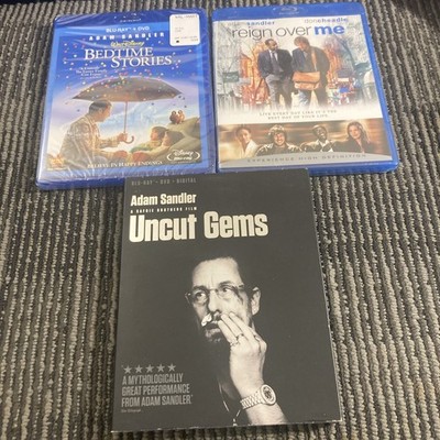 Uncut Gems w/ Slipcover + Reign On Me + Bedtime Stories -Bluray Adam Sandler Lot