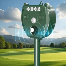 Ultrasonic Solar Animal Repeller Outdoor Waterproof Mole Repellent Deer Repeller