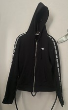 Victoria  s Secret PINK Large Full Zip Hoodie Black  White