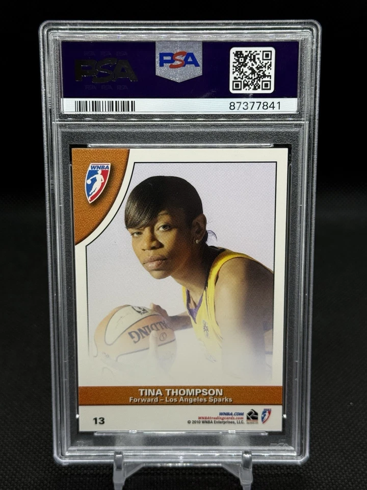 2010 Rittenhouse WNBA Candace Parker Tina Thompson #13 /675 PSA 10 - Image 2 of 2