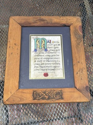 Hand Crafted Irish Wedding Blessing Celtic