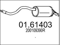 Mts 01.61403 Muffler Exhaust Silencer Back Box Fits Renault Captur Clio