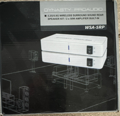 Dynasty ProAudio WSA-5RP Wireless Surround Sound Kit 2x50W Class D White