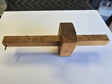 Vintage Stanley No. 61 Wooden 6" Carpenters Marking Scribe/Gauge - Made in USA