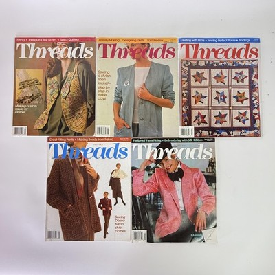 Threads Magazine Lot 6 1994 Back Issues Sewing Quilting Fashion Illustrated