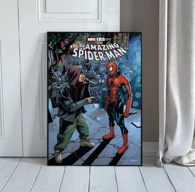 Spider-Man und Eminem Poster Reprint