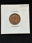 * 1934-P* SUPERB+ BROWN GEM BU MINT Lincoln WHEAT PENNY * FROM OLD COLLECTION *