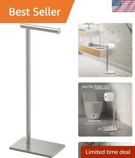Elegant Handcrafted Freestanding Tissue Roll Holder - Stylish Bathroom Upgrade
