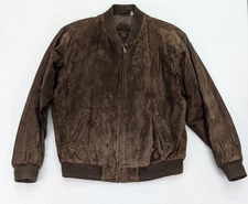 Roundtree & Yorke Men's Suede Bomber Jacket Coat Size XL