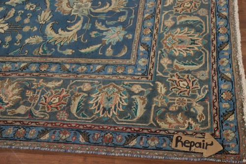 Vintage Traditional Blue Floral Living Room Area Rug Wool Hand-made Carpet 10x12 - Picture 16 of 24
