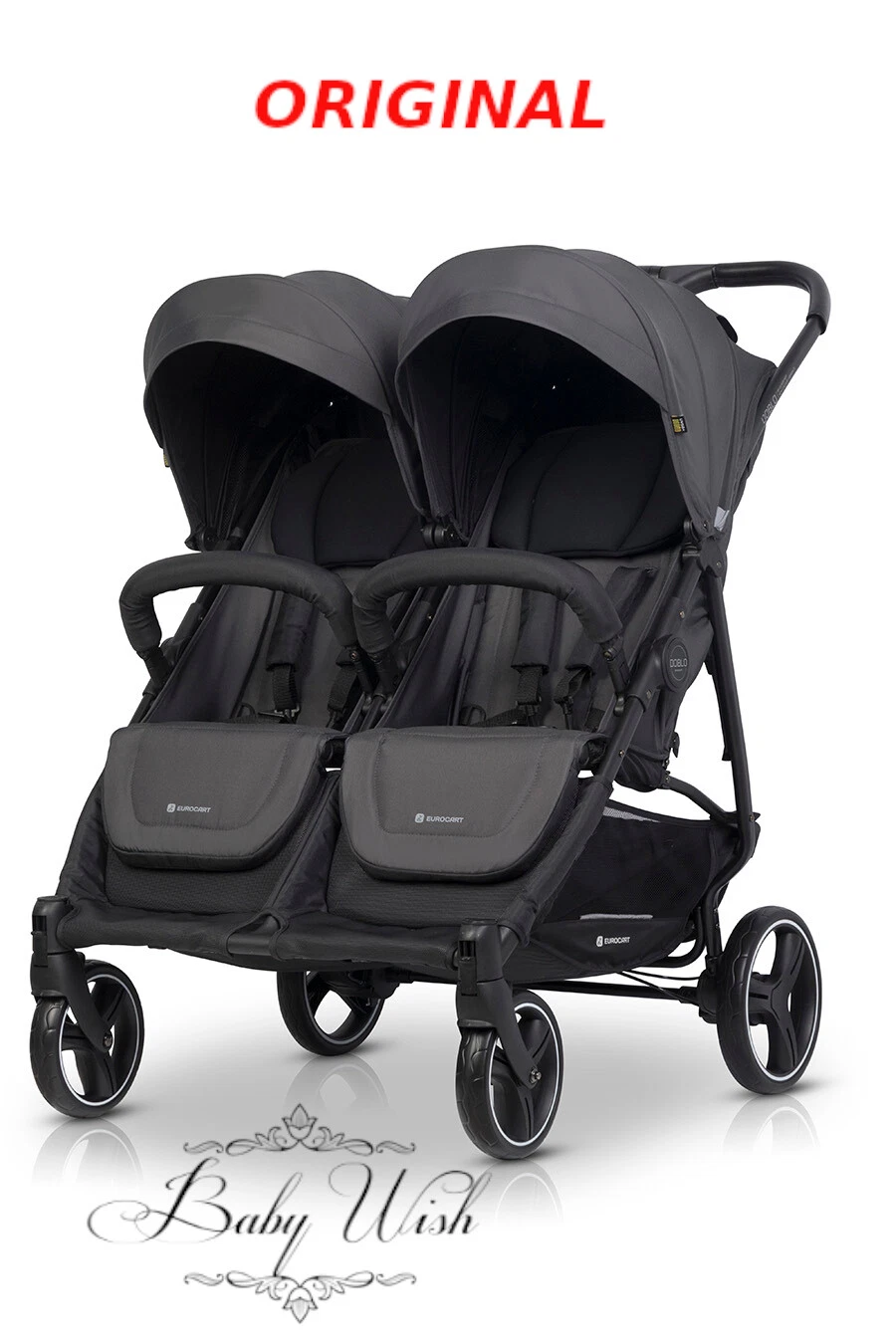 EUROCART DOBLO Twin Buggy Stroller Pushchair for two kids + carrycot