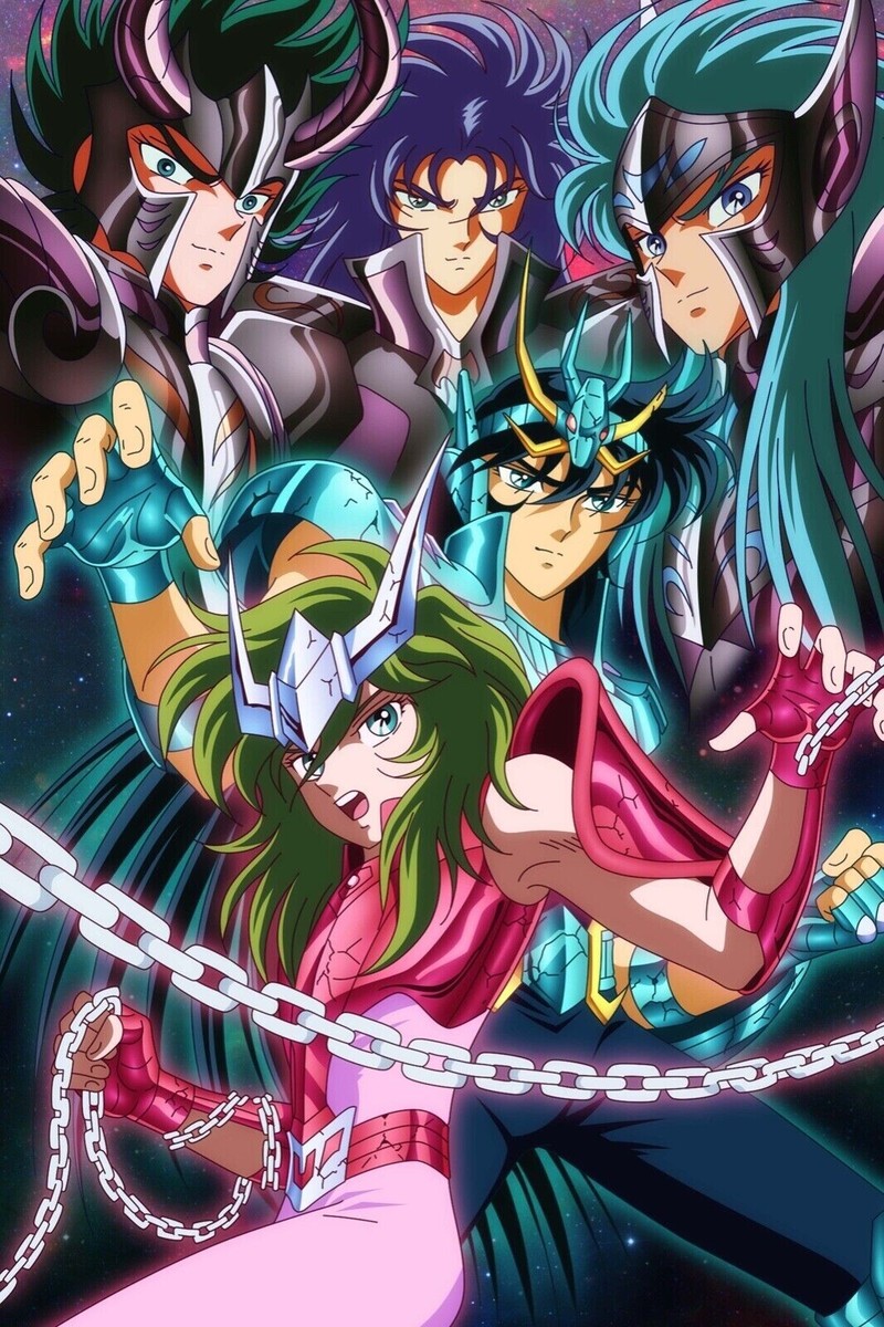 Saint Seiya Poster Hades Sanctuary Saga Shiryu & Shun ANIME
