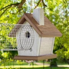 2-Piece Bluebird Nesting Shield Birdproof House Wire Mesh Entry Hole Protector
