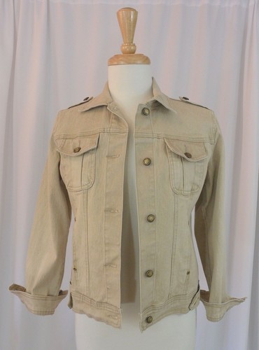 Tan Jean Jacket Womens XS Neutral Denim 