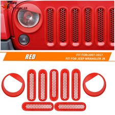 Red Front Grille Grill Inserts Trim & Headlig...