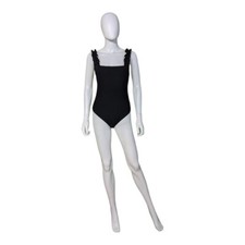 Le Lis Collection Bodysuit Ruffle Strap Black S