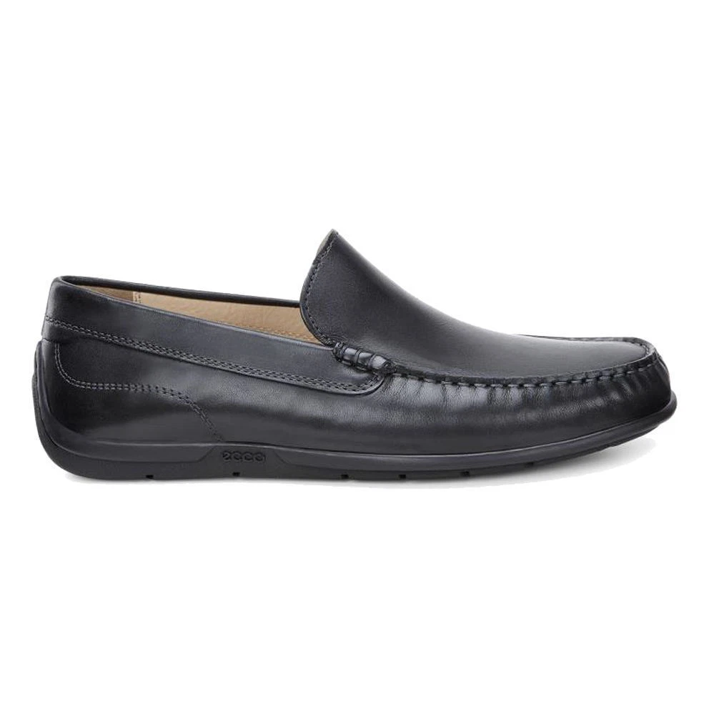 ECCO Men s 570904 Classic Moc 2.0 Black Leather Slip On Loafer