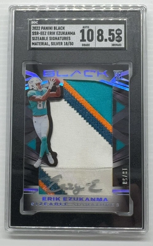 Erik Ezukanma Panini Black Sizeable Signatures Rookie Jersey #SSREEZ Silver