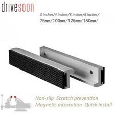 3"-8" Pair Universal Vise Jaws with Strong Magnetic Soft Vice Pads Cover 